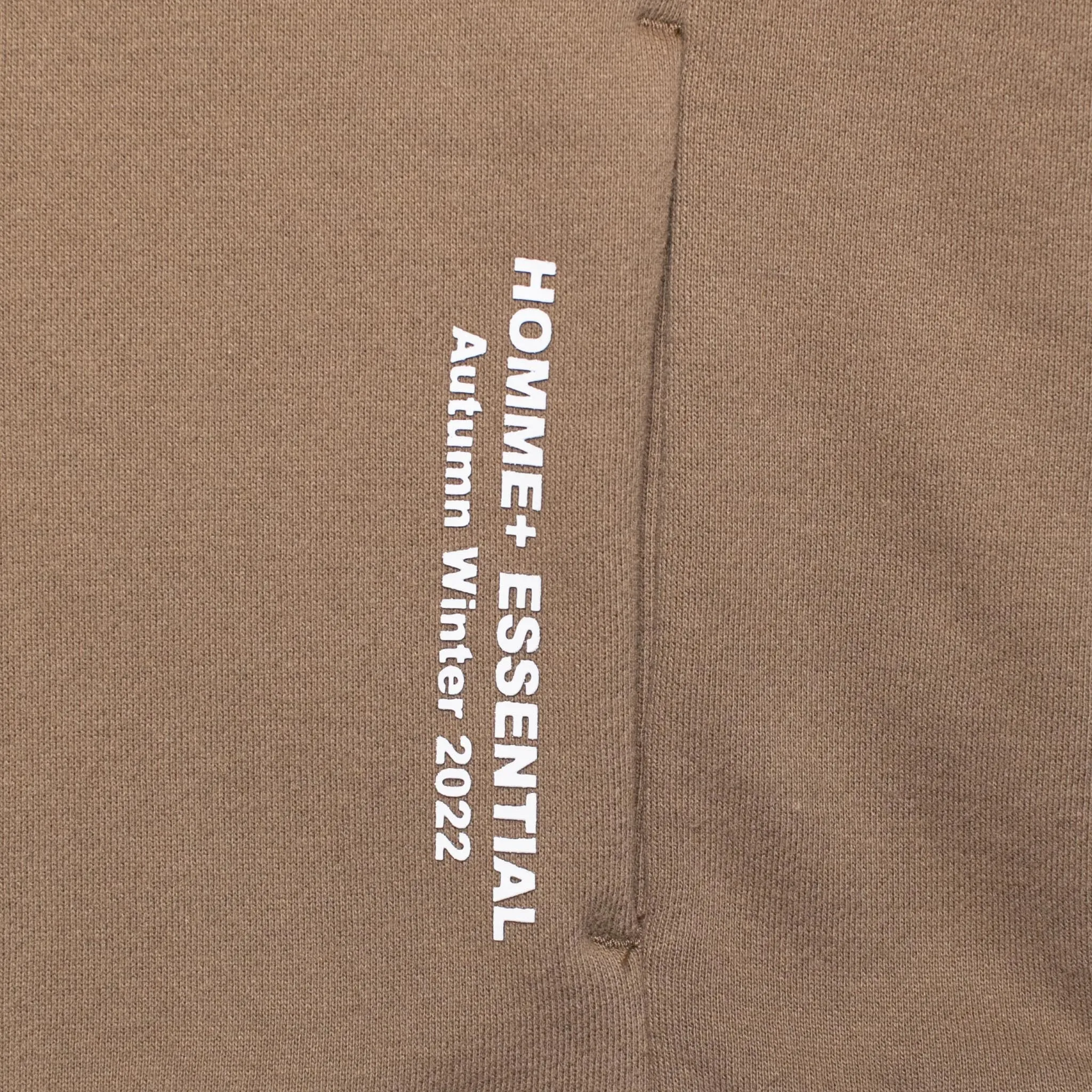 HOMME  Hooded Fleece Vest Mocha