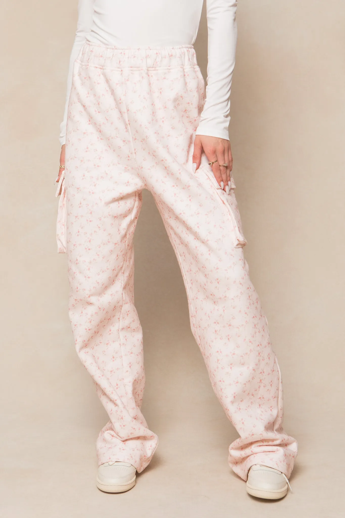 Ivy Cargo Sweatpants in Madeline Pink Floral