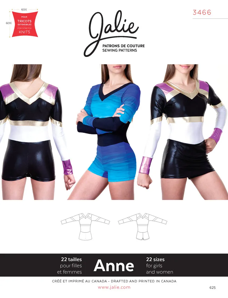 Jalie Pattern 3466 - ANNE Cheerleading Uniform