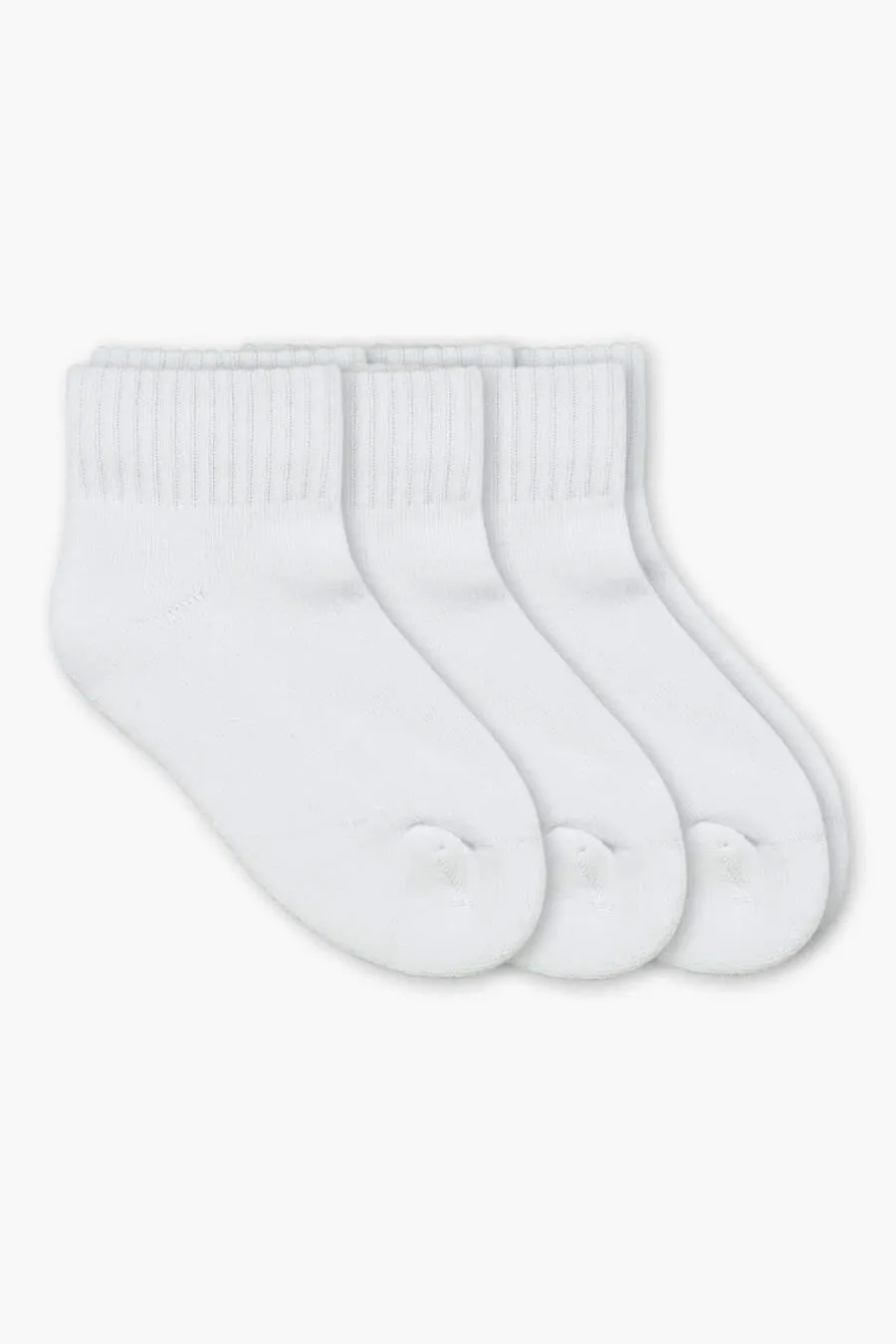 Jefferies Socks Sport Kids Socks 3-Pack - White