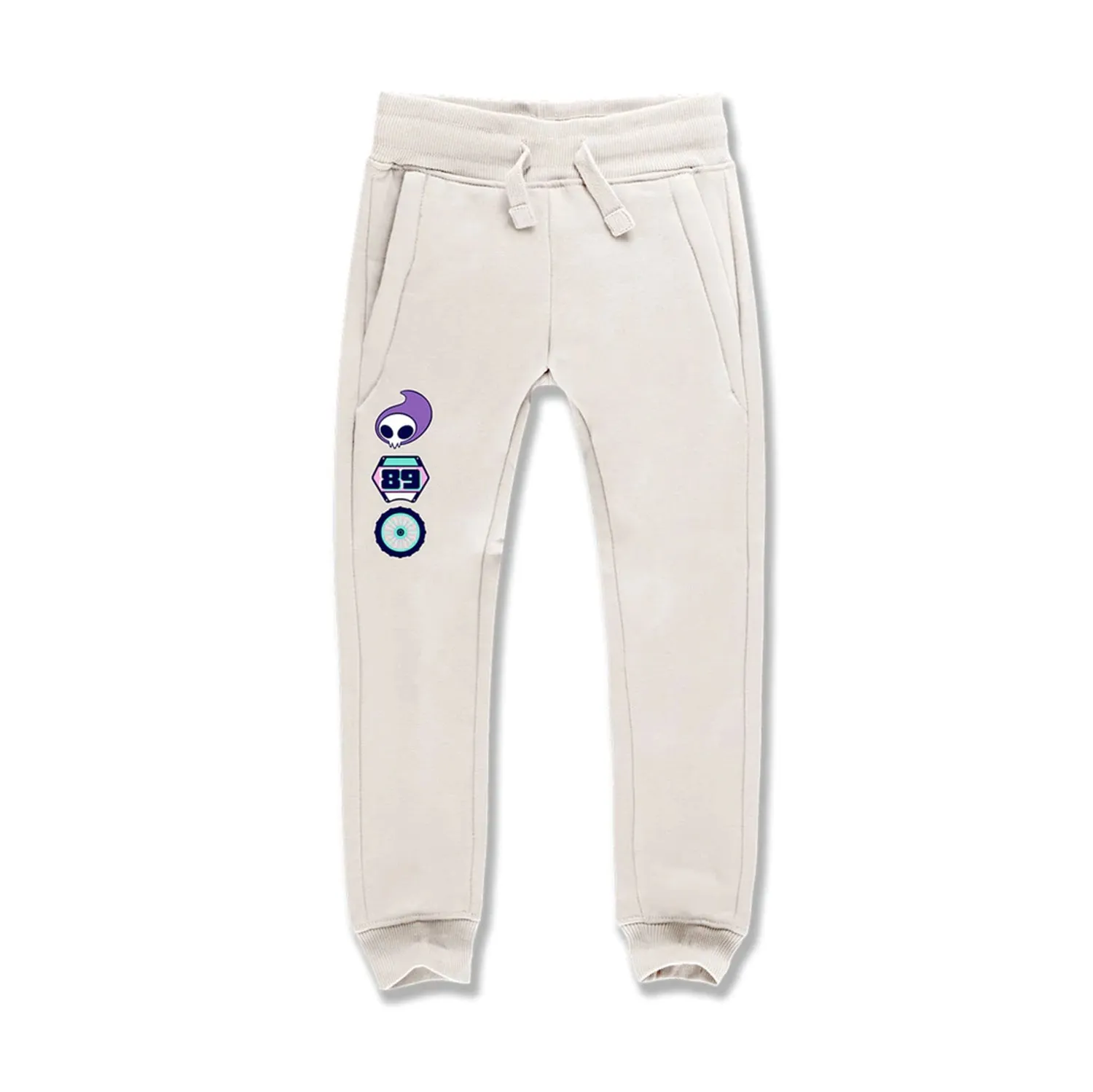 Jordan Craig Big Kids' Plush Jogger Sweatpants Cream