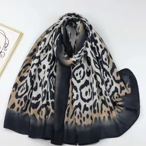 JY230610 Leopard print printed scarf