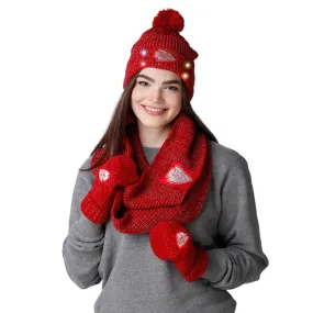 Kansas City Chiefs NFL Womens Glitter Knit Cold Weather Set