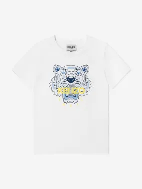 KENZO Boys Organic Cotton Tiger Print T-Shirt