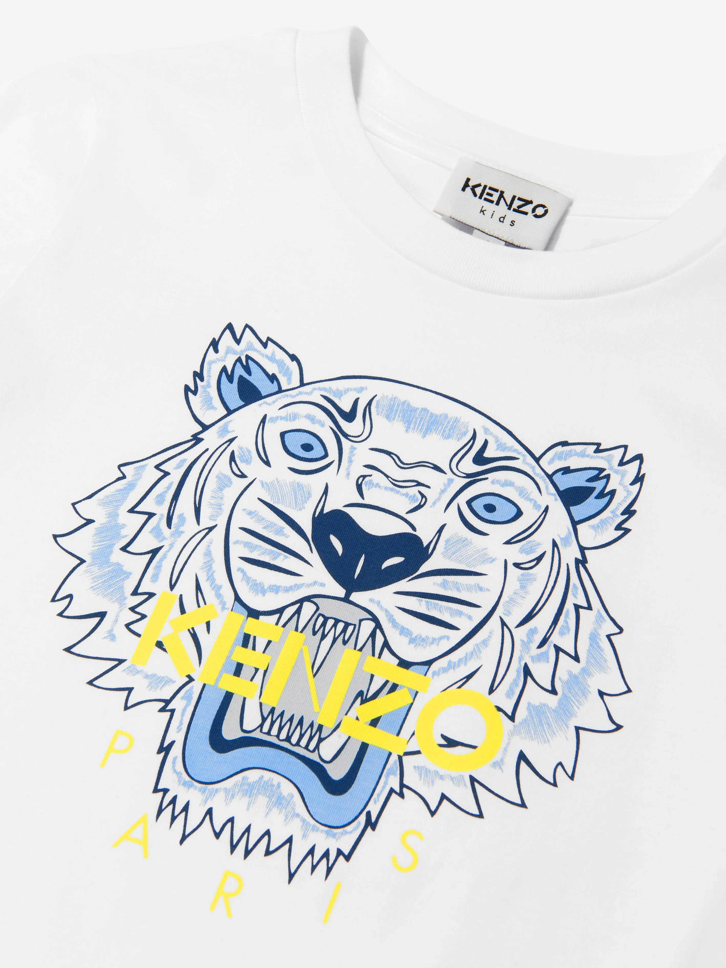 KENZO Boys Organic Cotton Tiger Print T-Shirt