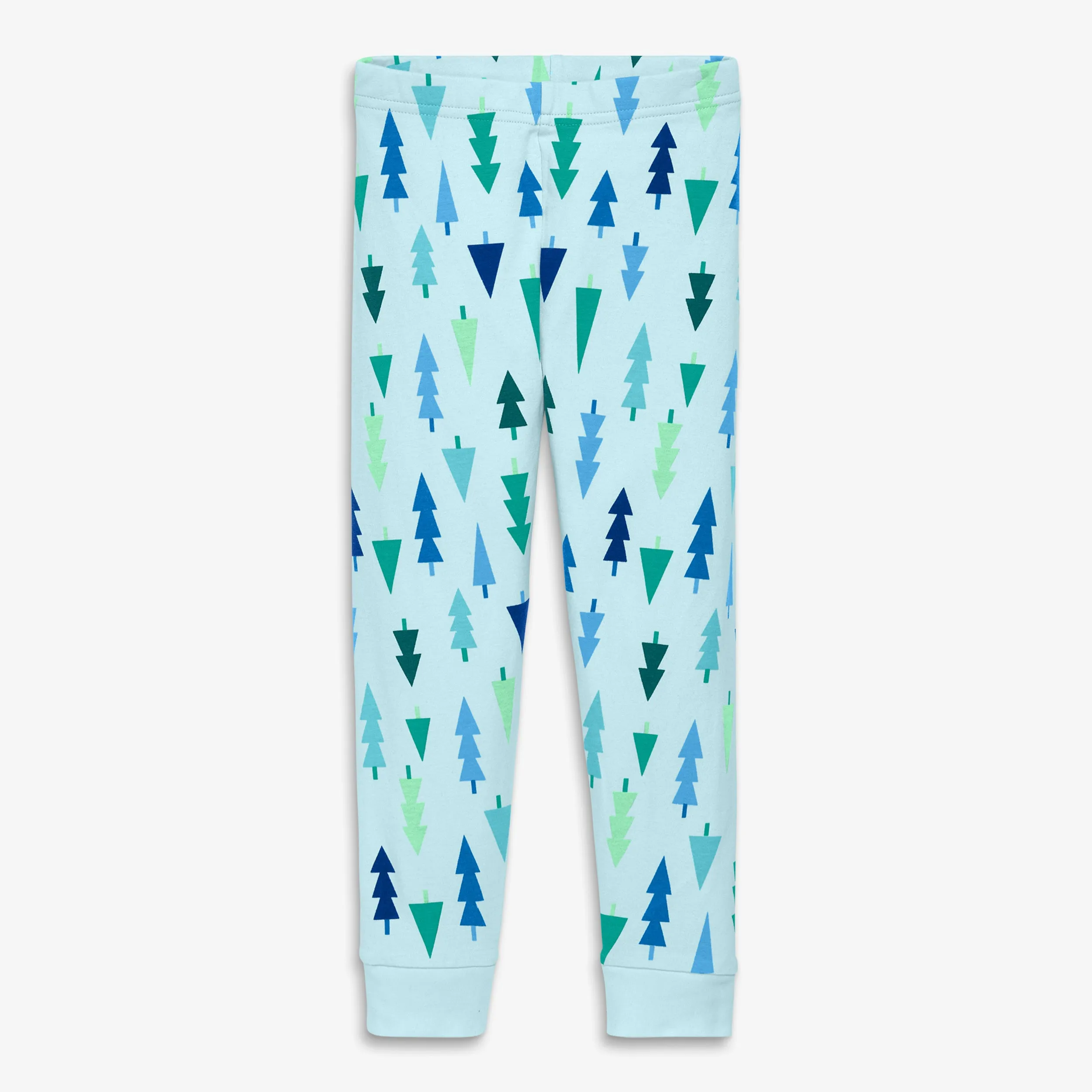 Kids organic PJ pant in frosty trees