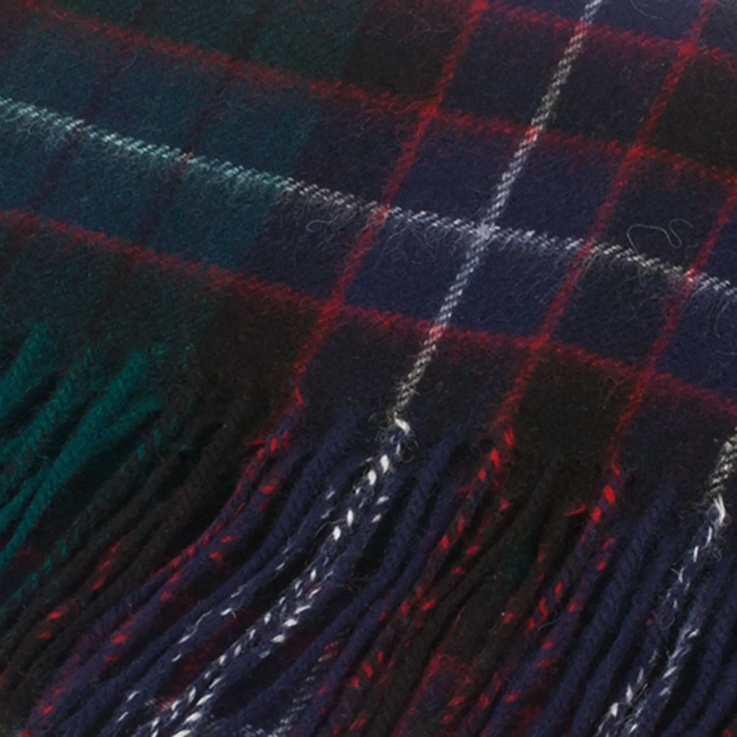 Lambswool Scottish Tartan Clan Scarf  Hunter