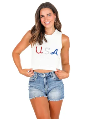 Land I Love USA Crop Top