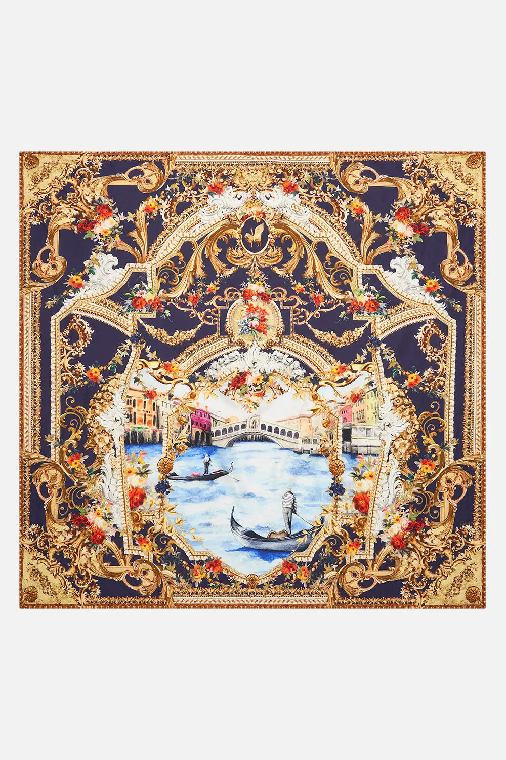 LARGE SQUARE SCARF VENICE VIGNETTE