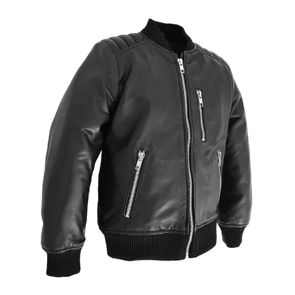 Leather Bomber Jacket Boys