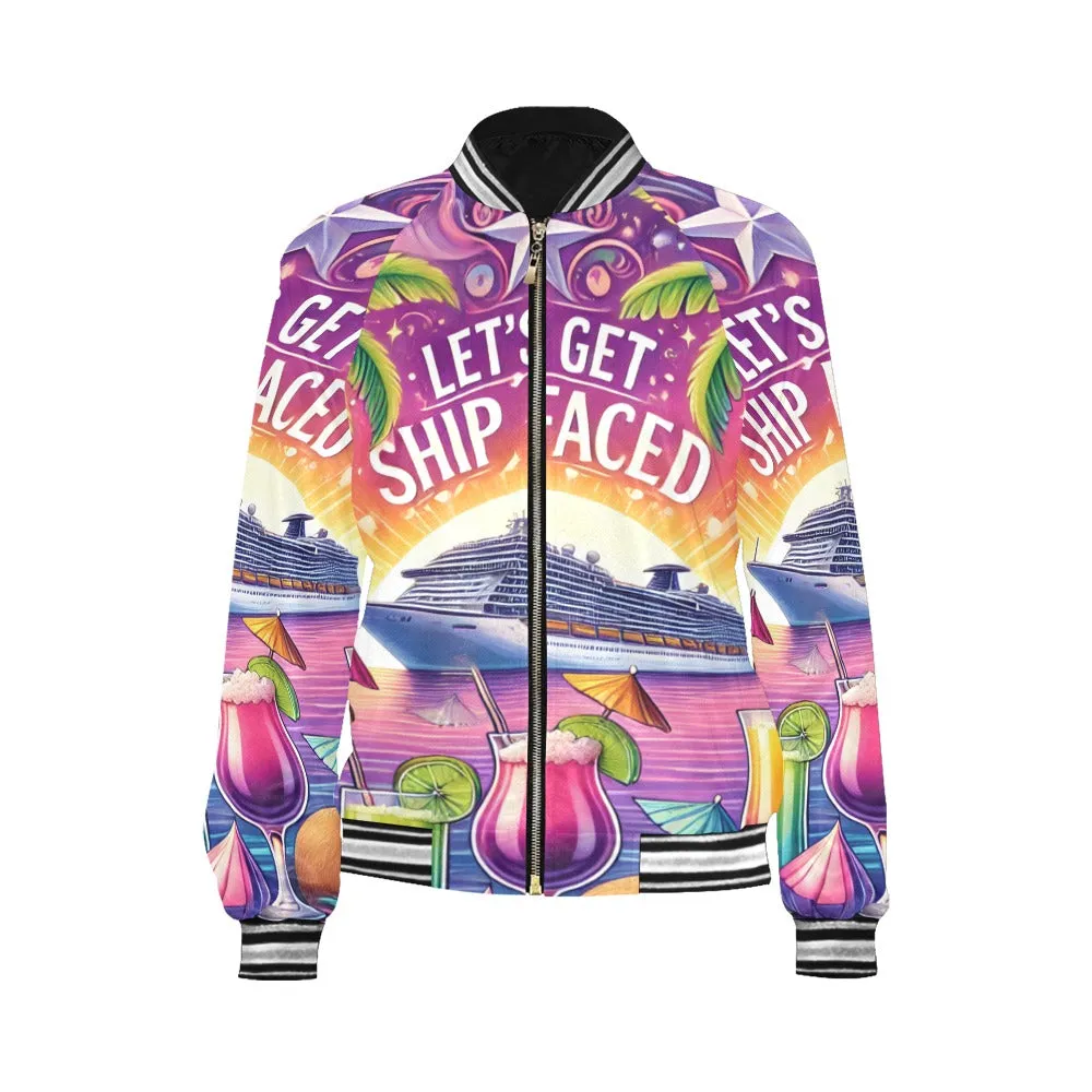 Lets get ship faced Bomber Jacket for Women