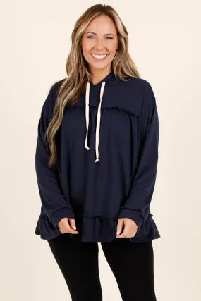 Let's Go Ice Skating Hoodie, Navy