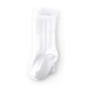 Little Stocking Co Cable Knit Tights - White