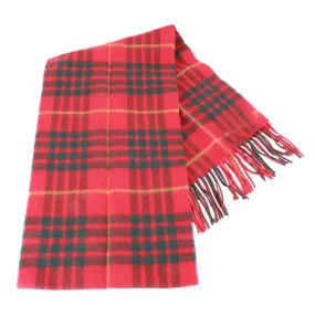 Locharron of Scotland Bowhill Cameron Clan Modern Lambswool Tartan Scarf - Red/Green/Yellow