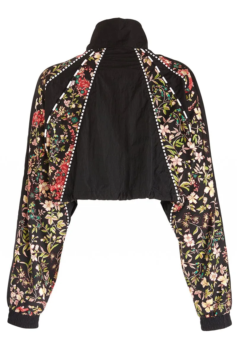 Lotus Cropped Bomber Jacket