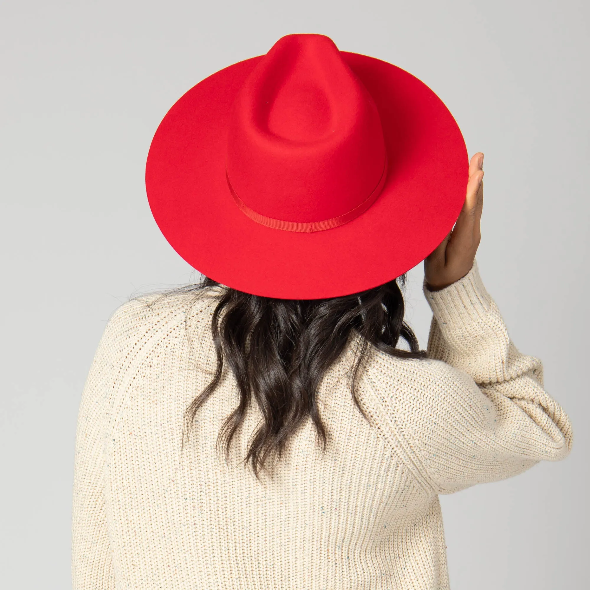 Lucy - Wool Felt Fedora with Tonal Grossgrain Band