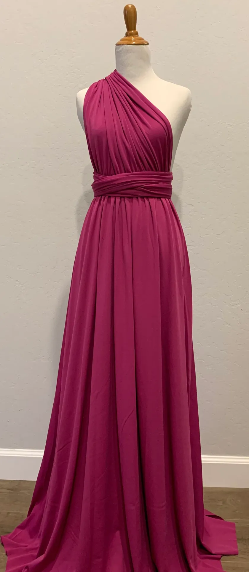 Magenta Infinity Dress/ Wrap Convertible Bridesmaid Dress-S111