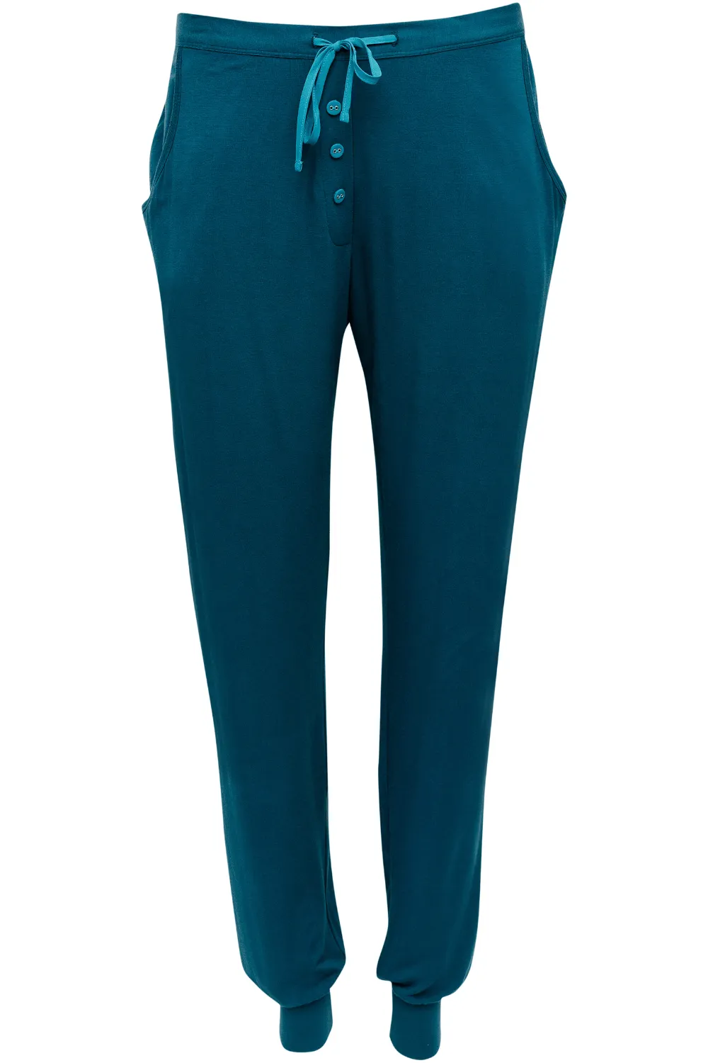 Maple Teal Jersey Pants, Size UK 8