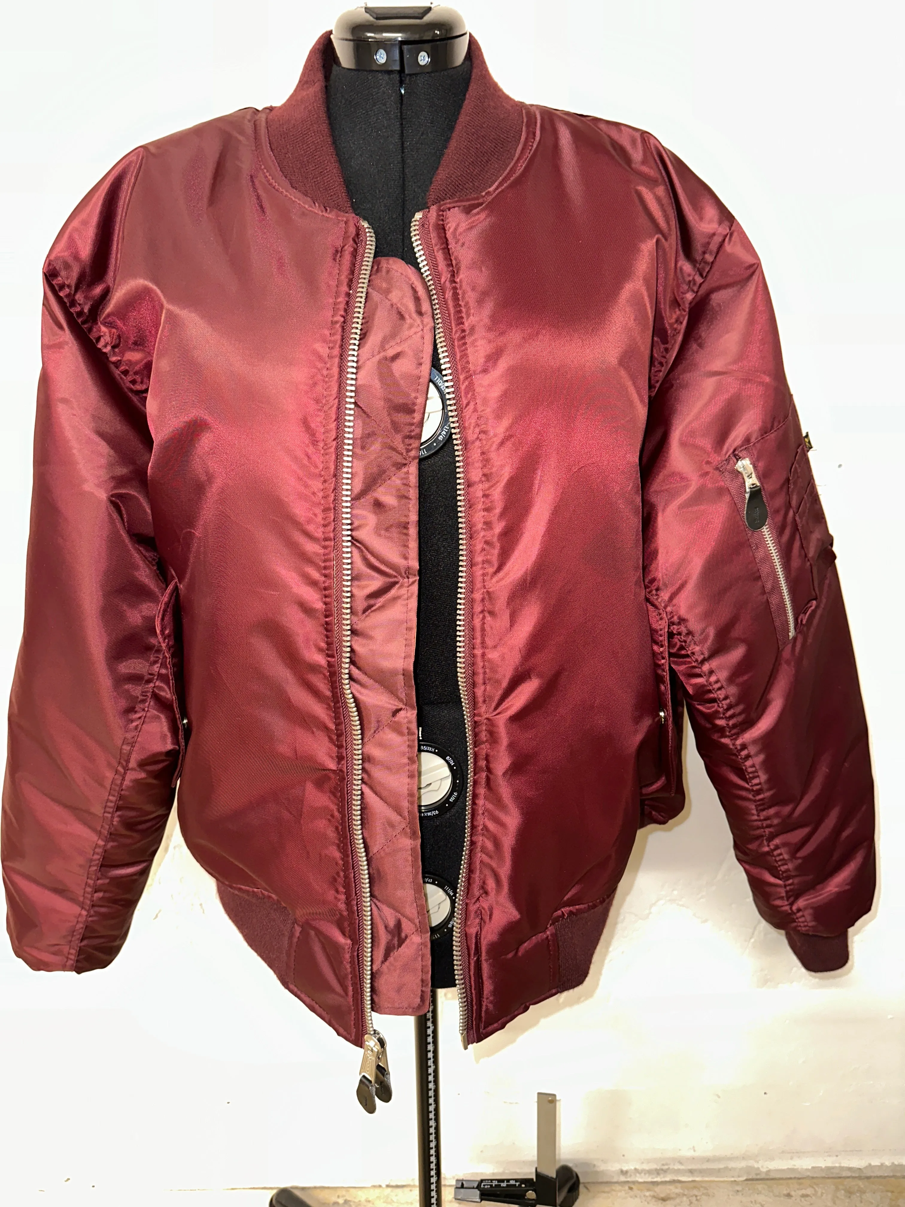 Maroon Bomber flight jacket