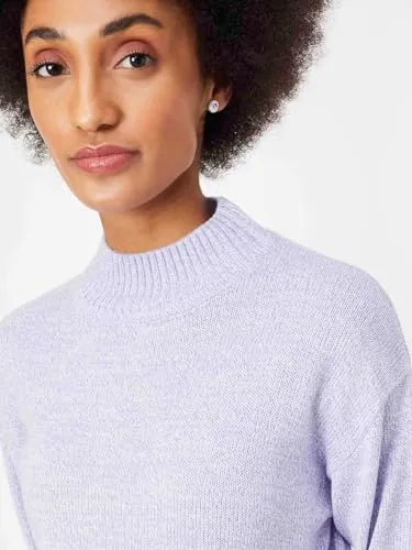 Max Women Textured Cropped Sweater (WI23LST05LAVENDER)_L