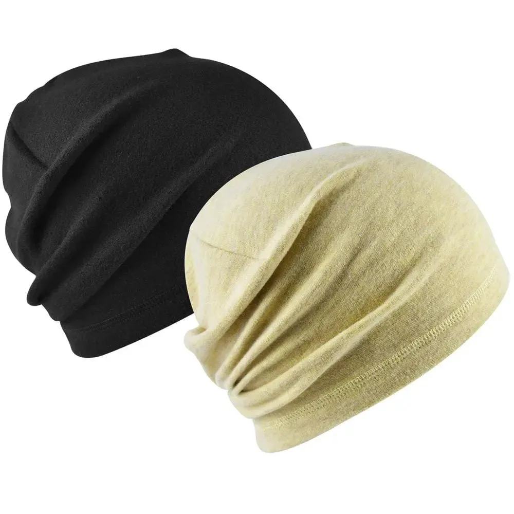 MCTi Lightweight Slouchy Beanie - Warm Stretchy Skull Cap for Running and Cycling