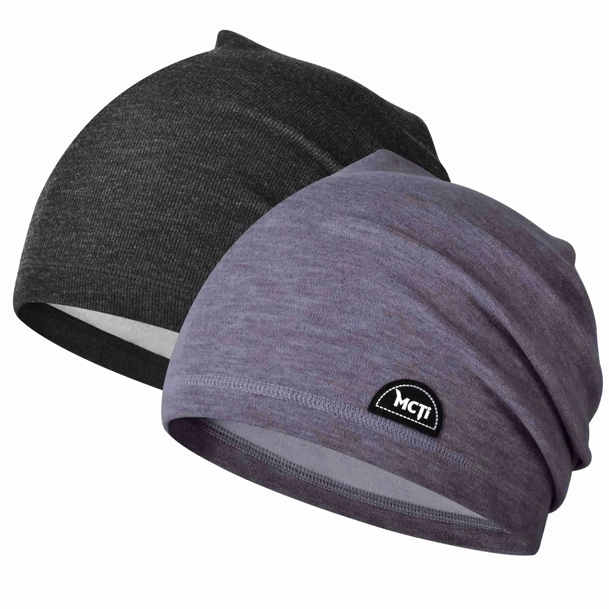 MCTi Lightweight Slouchy Beanie - Warm Stretchy Skull Cap for Running and Cycling