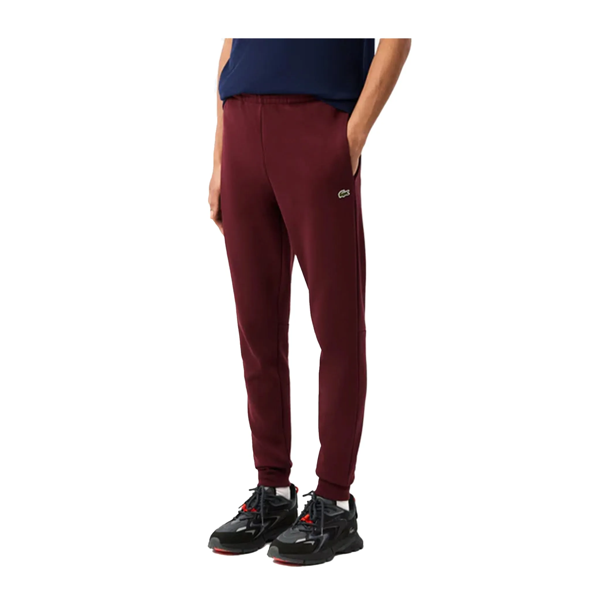 Men's Lacoste Tapered Leg Sweatpants - Bordeaux Dark