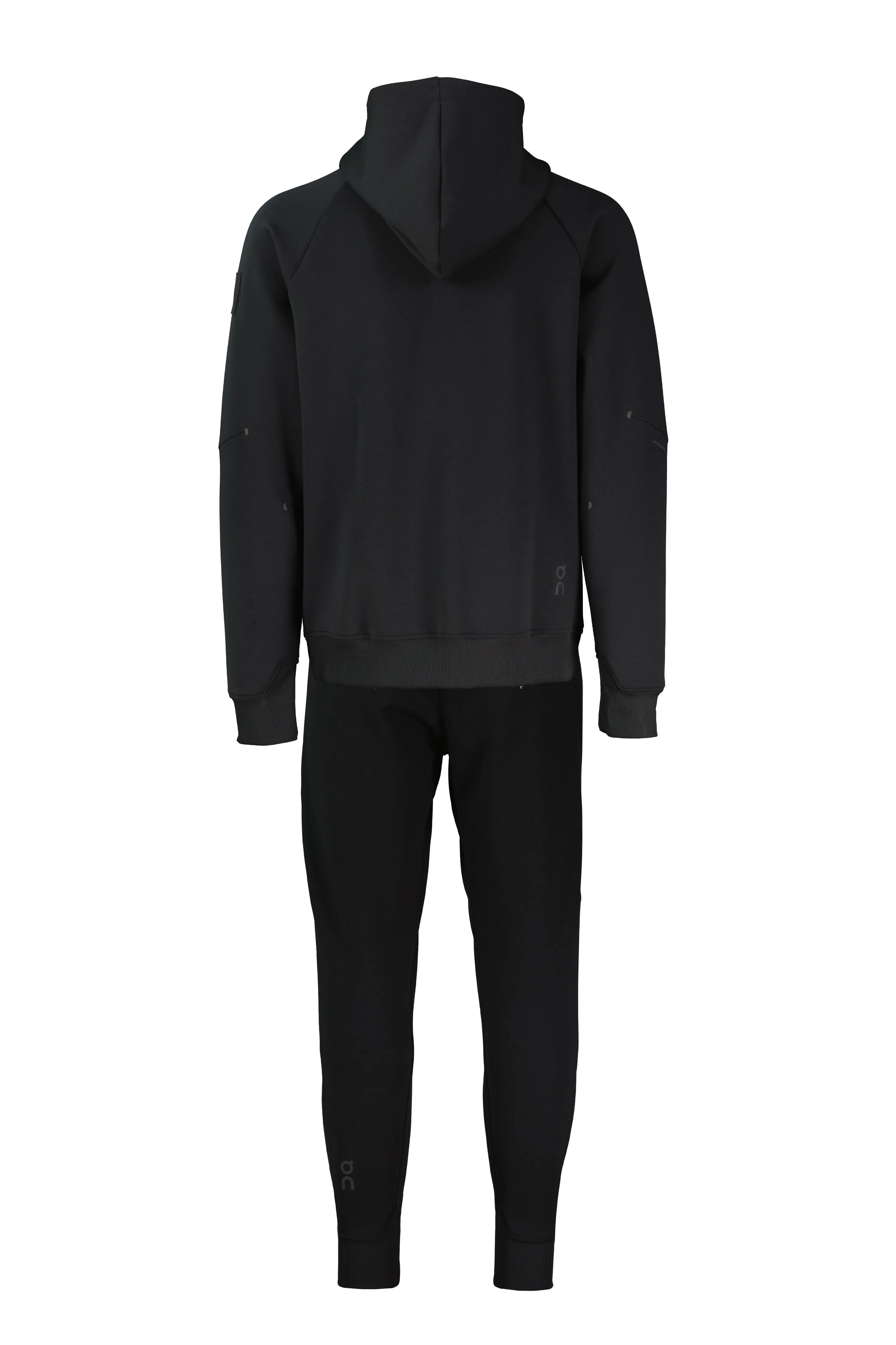 Men's On Running Black Zipped Hoodie & Black Sweatpants Tracksuit Set