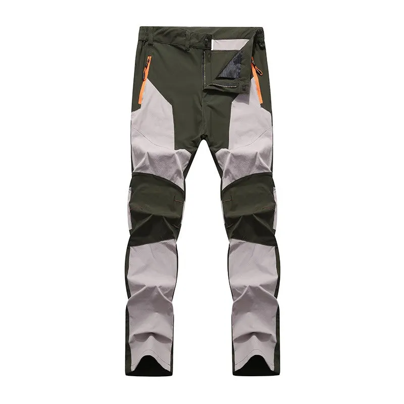 Men's Pants Breathable Waterproof Hiking Outdoor Climbing Thin Elasticity Quick Dry Trousers