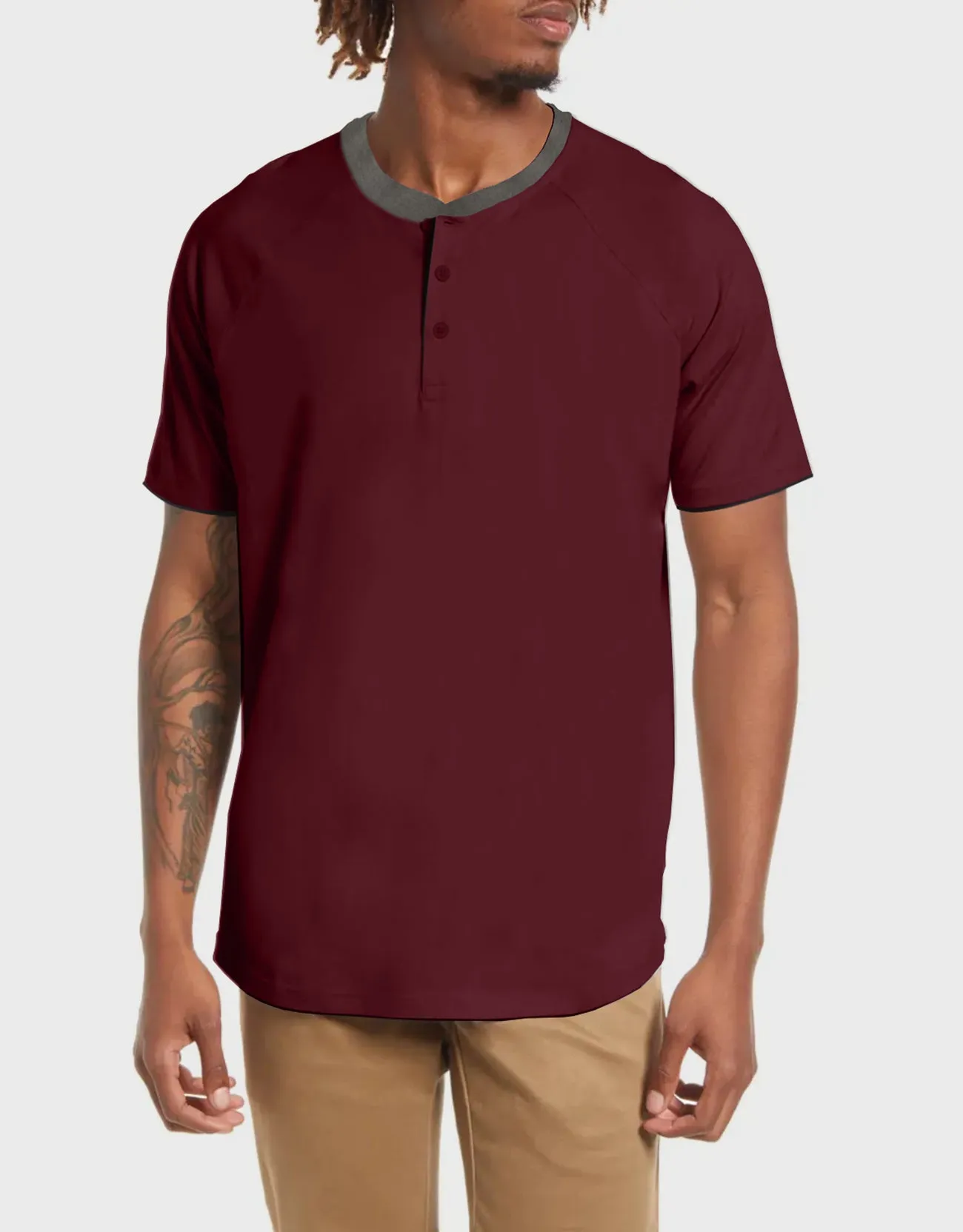 Men's Short Sleeve Henley T-Shirt