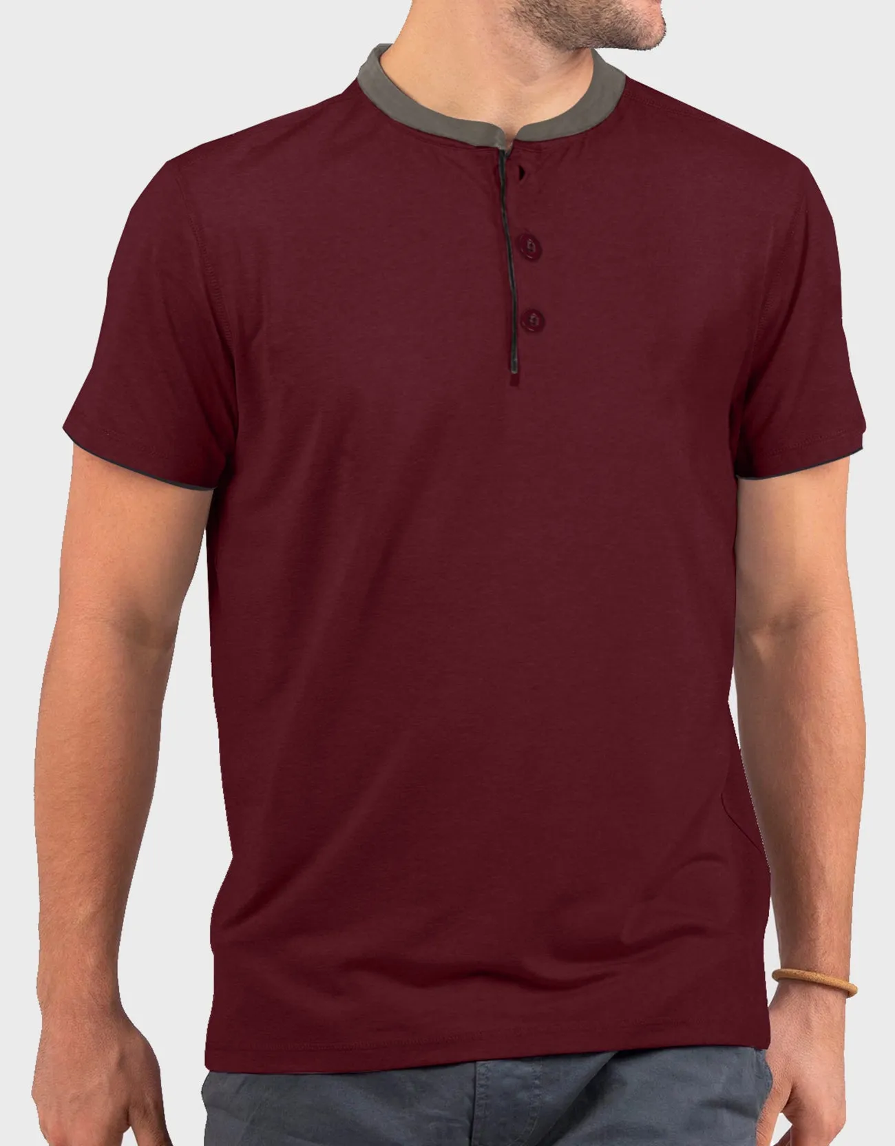 Men's Short Sleeve Henley T-Shirt