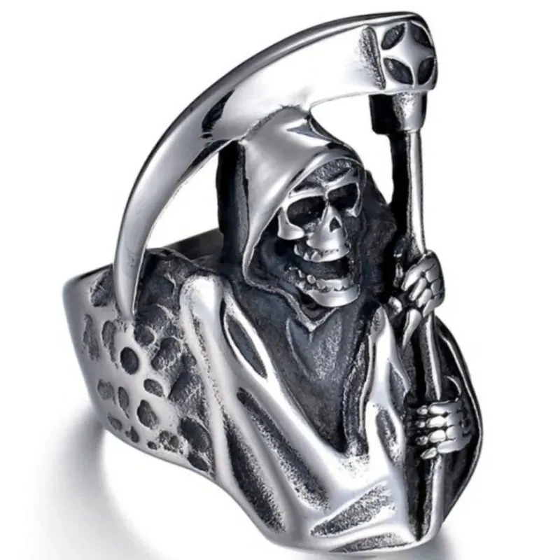 Men's Skull Retro Head Hip-hop Punk Ring