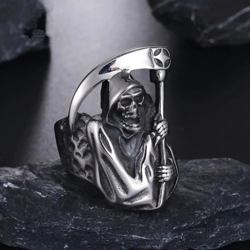 Men's Skull Retro Head Hip-hop Punk Ring