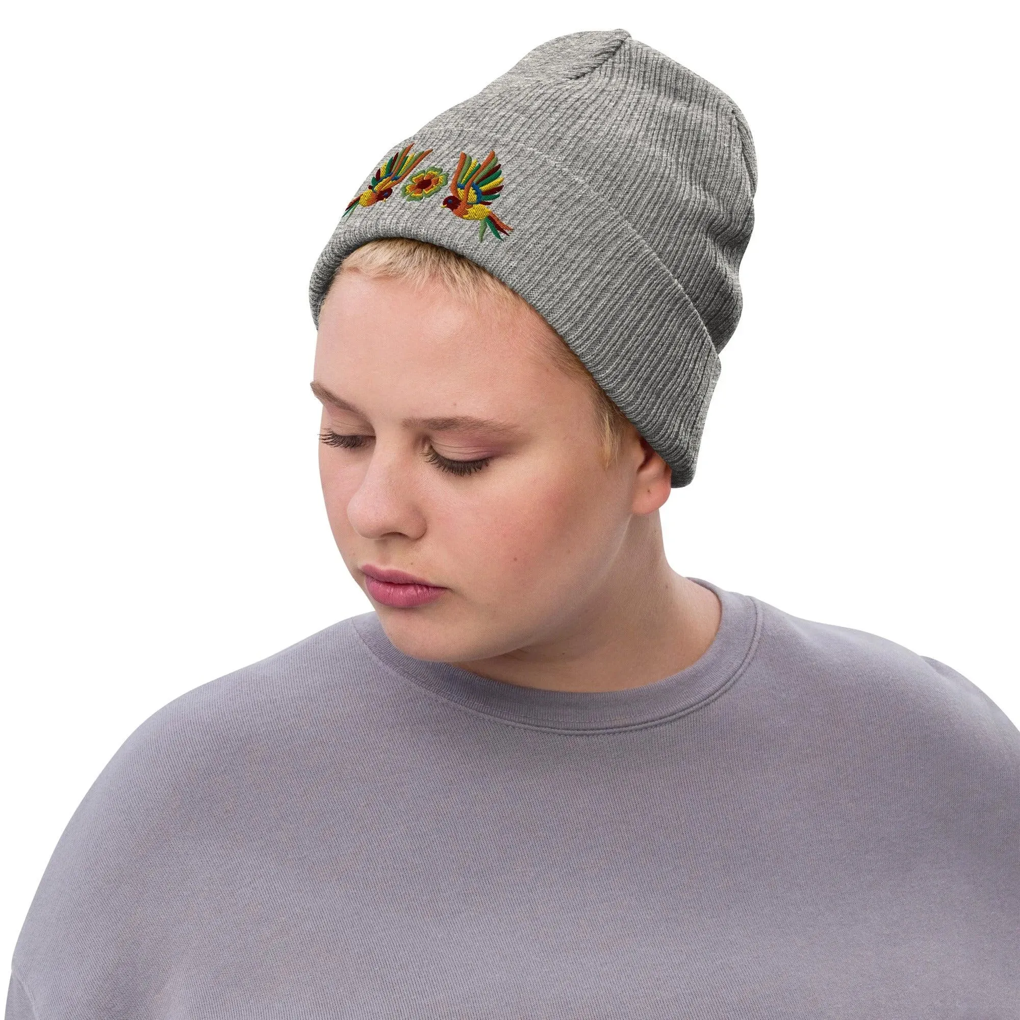 Mexican Otomi Embroidered Beanie