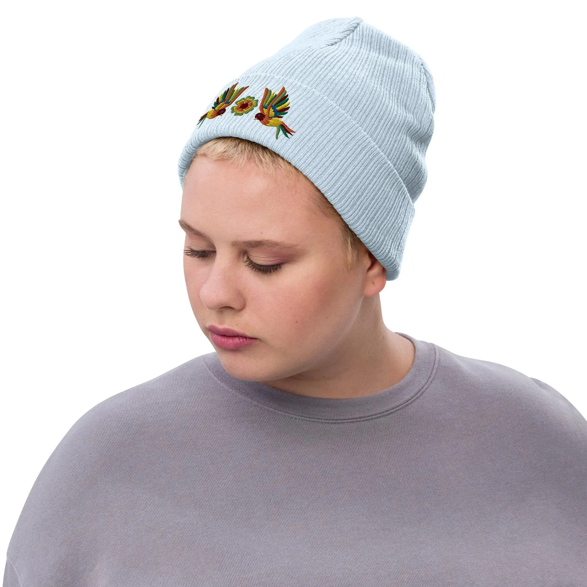 Mexican Otomi Embroidered Beanie