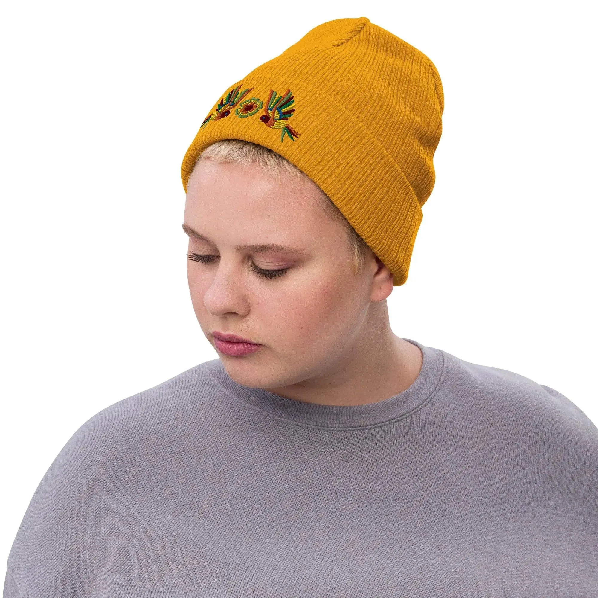 Mexican Otomi Embroidered Beanie