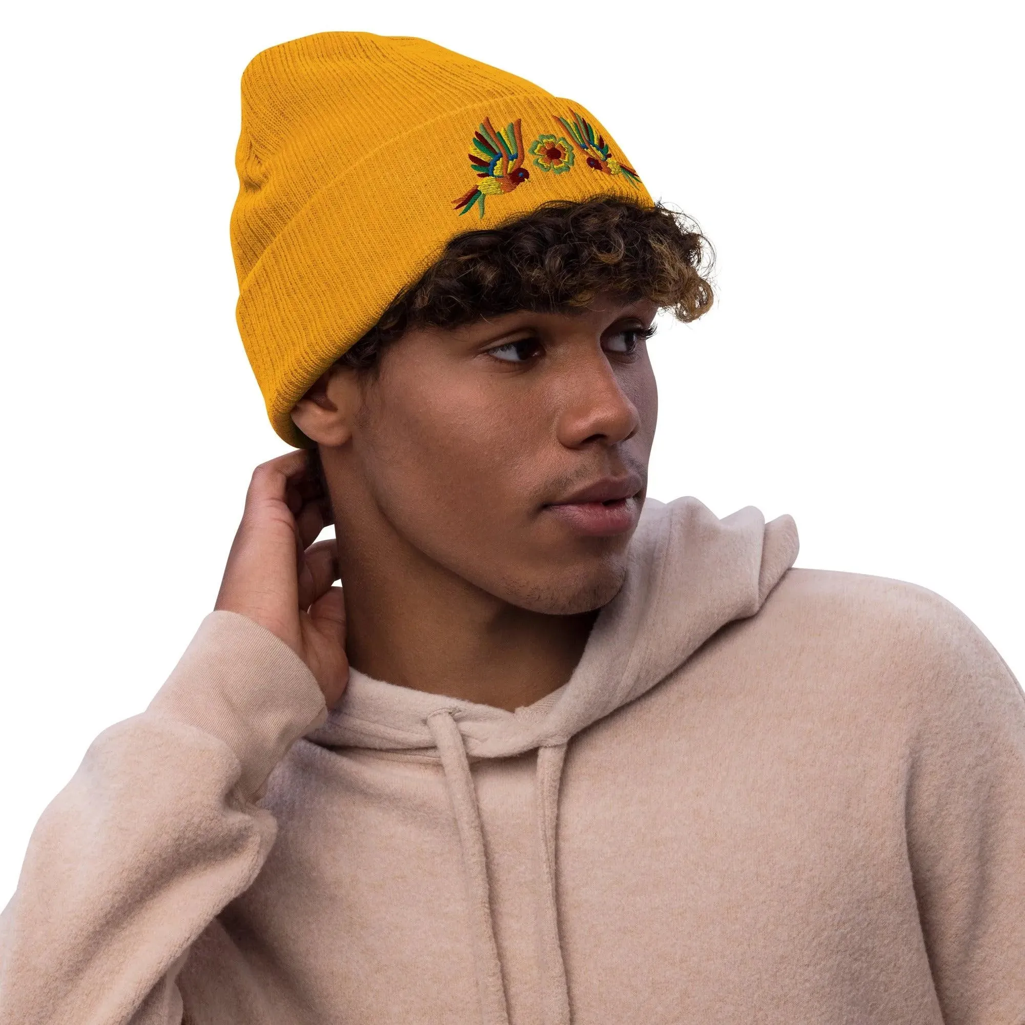 Mexican Otomi Embroidered Beanie