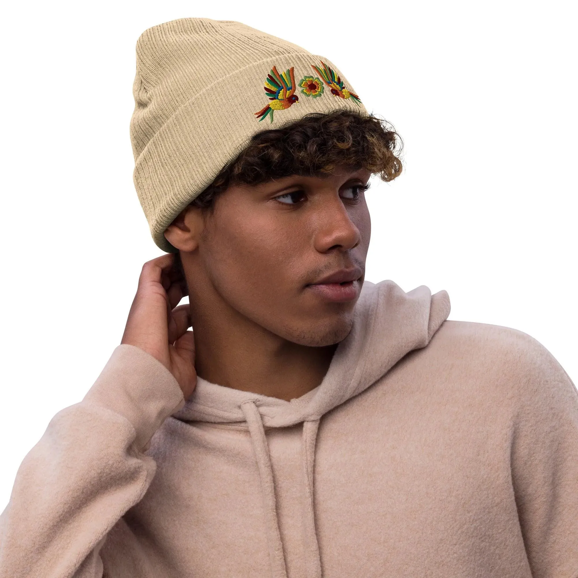 Mexican Otomi Embroidered Beanie