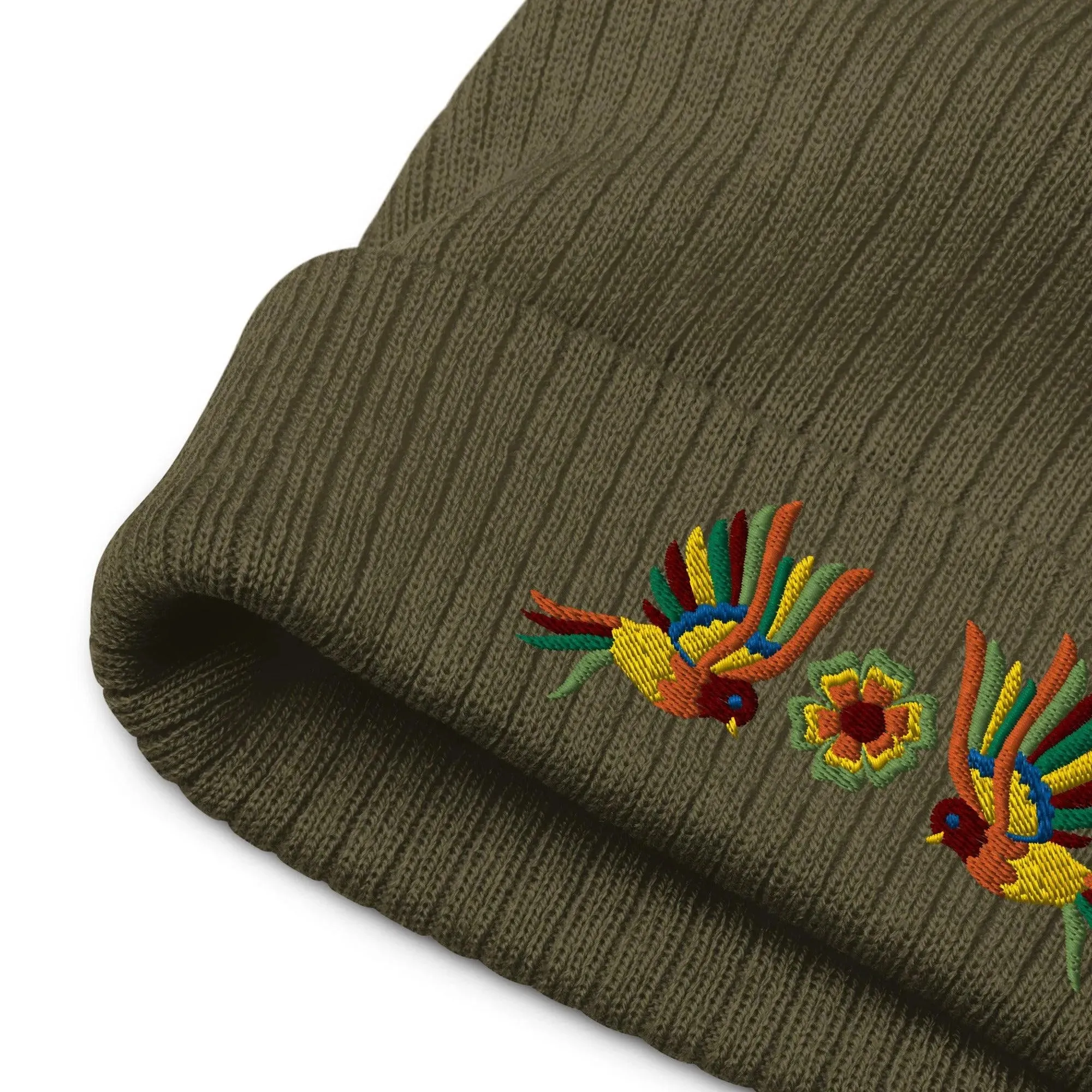 Mexican Otomi Embroidered Beanie