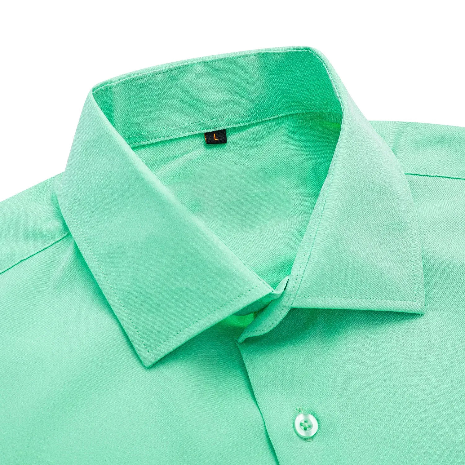 Mint Green Solid Men's Long Sleeve Shirt