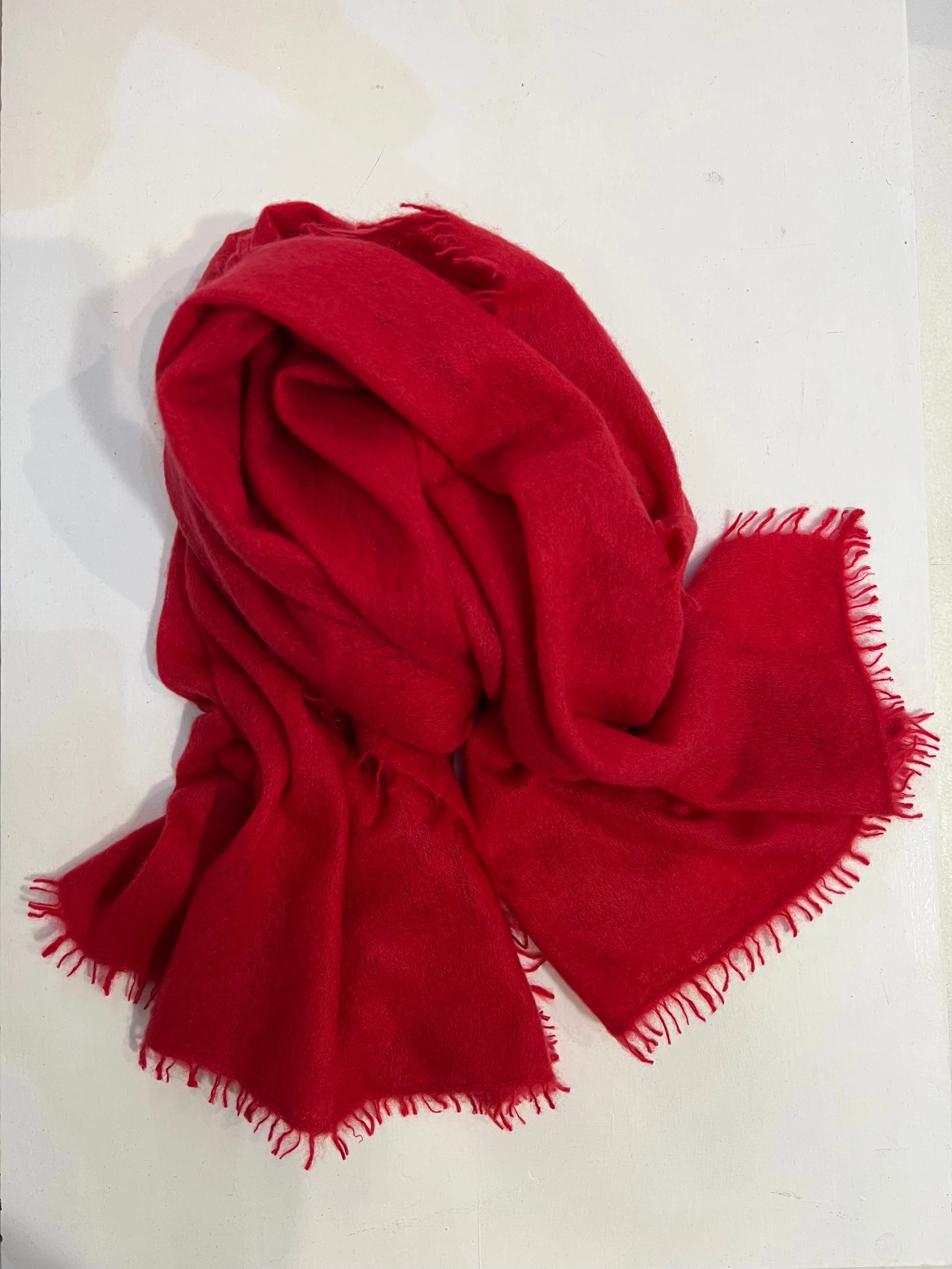 Mouleta Raspberry Cashmere Scarf