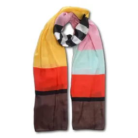 Multi Colour Blocked Scarf