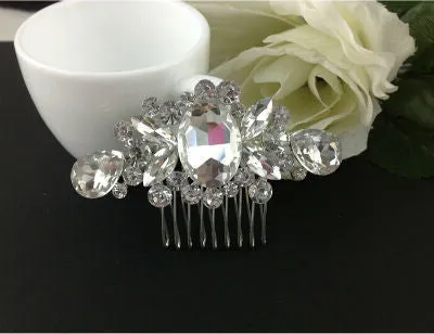 New Handmade Wedding Bridal Bride Hair Accessories Flower Crystal Imitated Pearls Hairpin Diamante Hair Comb Hairclip