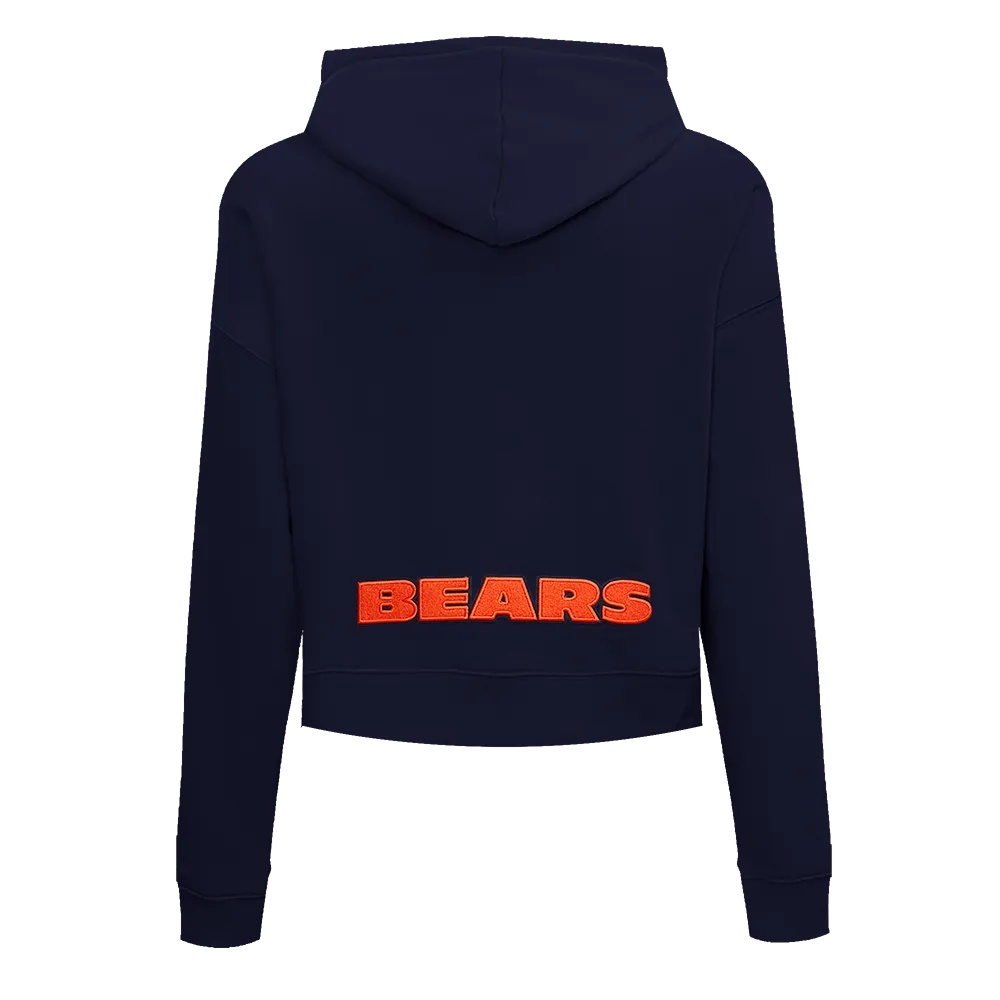 NFL CHICAGO BEARS CLASSIC WOMEN'S FLC CROPPED PO HOODIE (MIDNIGHT NAVY)