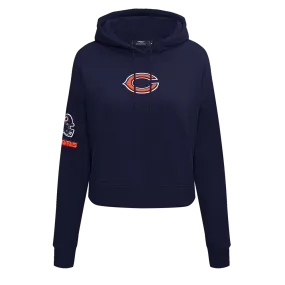 NFL CHICAGO BEARS CLASSIC WOMEN'S FLC CROPPED PO HOODIE (MIDNIGHT NAVY)