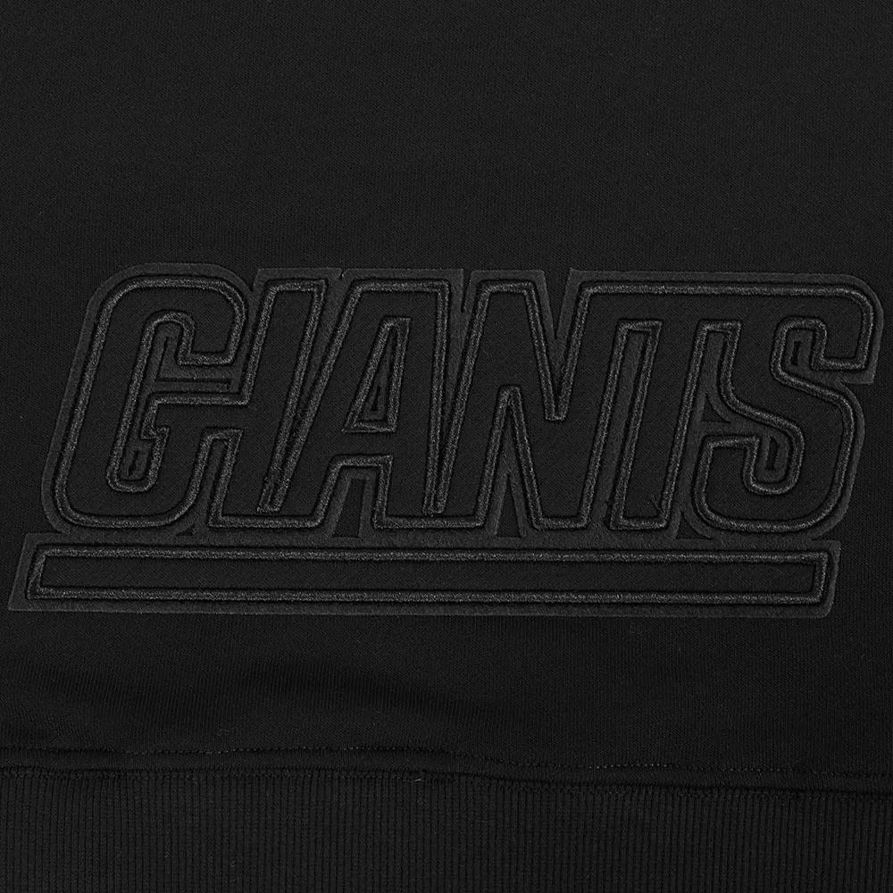 NFL NEW YORK GIANTS NEUTRAL WOMEN'S CROPPED PO HOODIE (BLACK)