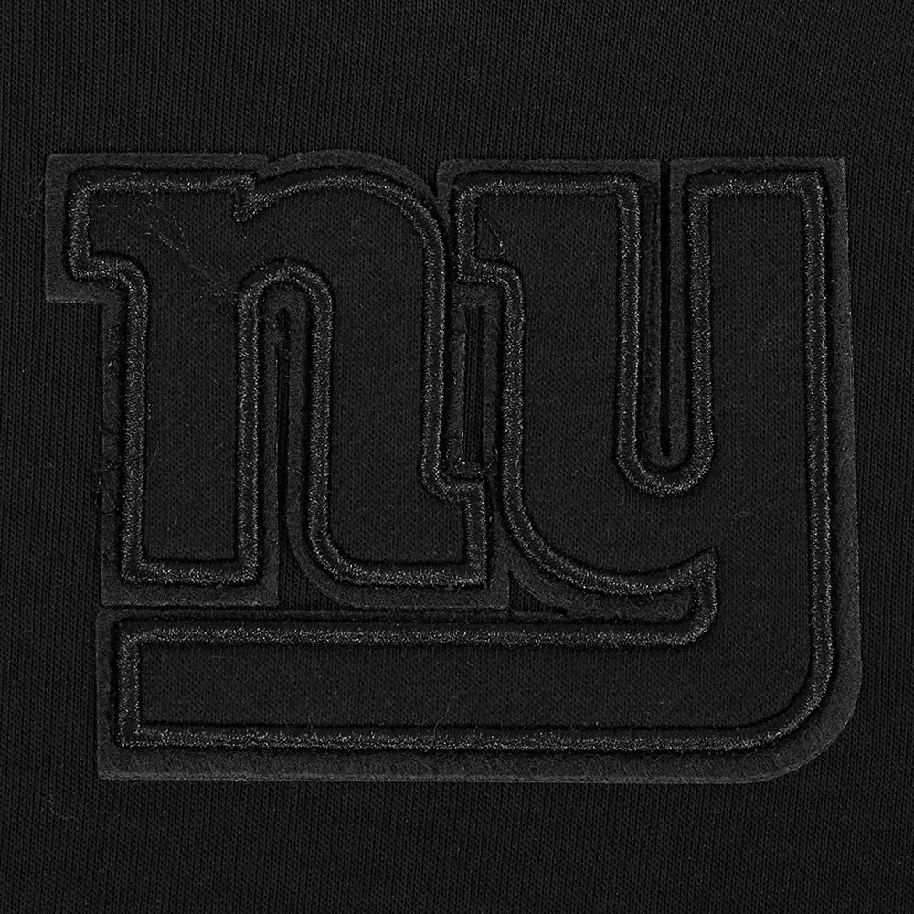 NFL NEW YORK GIANTS NEUTRAL WOMEN'S CROPPED PO HOODIE (BLACK)