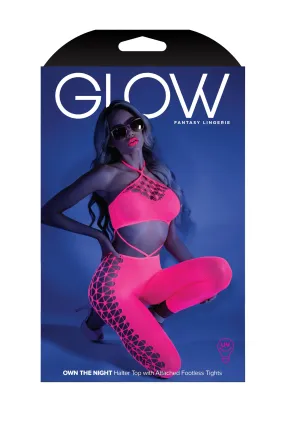 Own the Night Bodystocking - One Size - Neon Pink