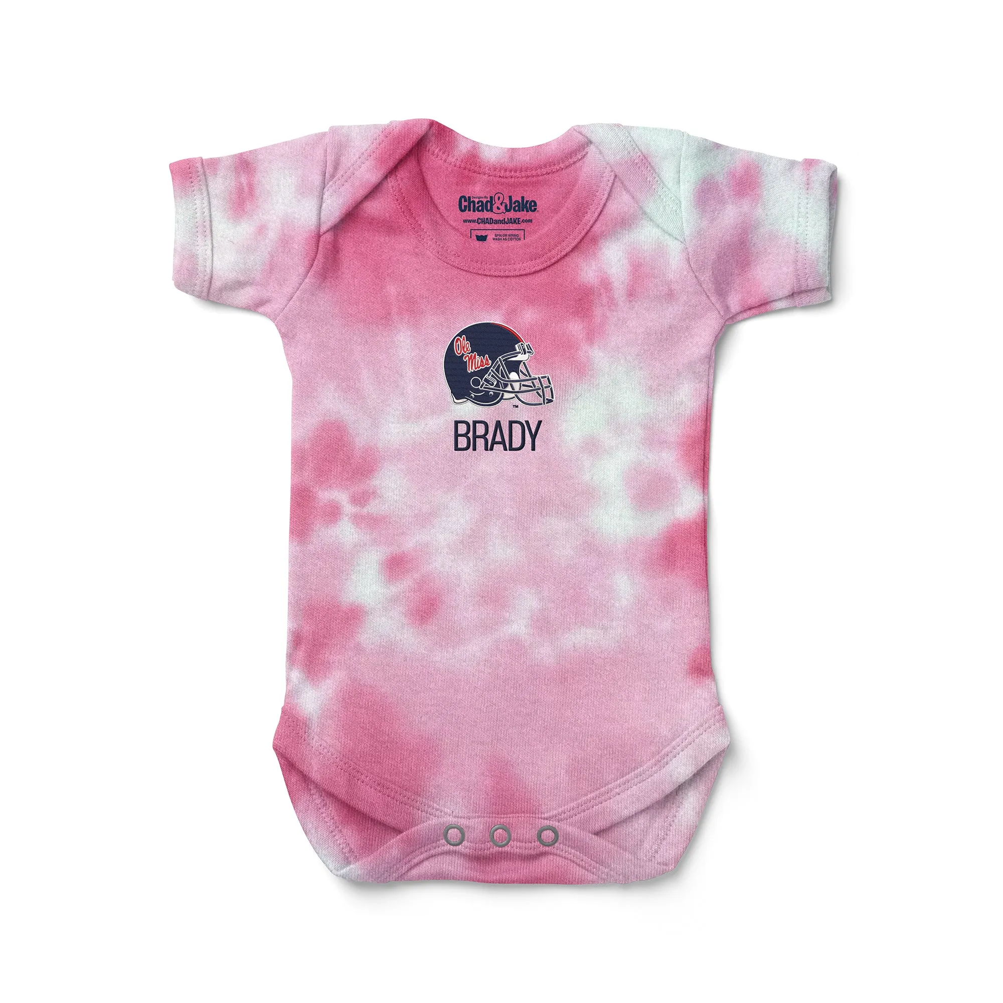 Personalized Ole Miss Rebels Helmet Tie Dye Bodysuit