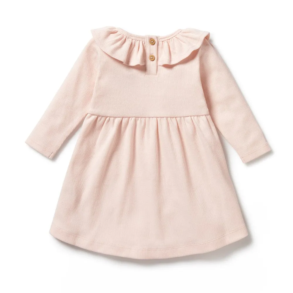 Pink Organic Ruffle Dress